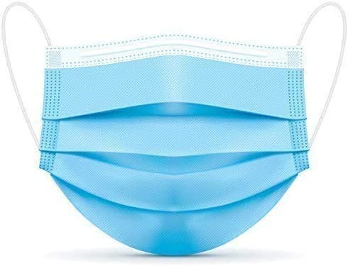 Disposable Face Mask, Effective Filtration, Bulk Pack 3-Ply Masks Facial Cover with Elastic Earloops 